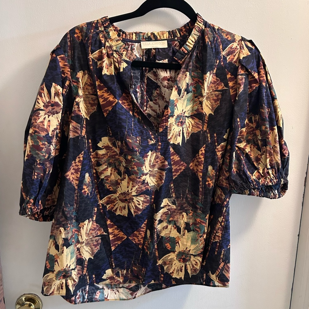 Ulla Johnson Tillie Blouse Lupine Size 14